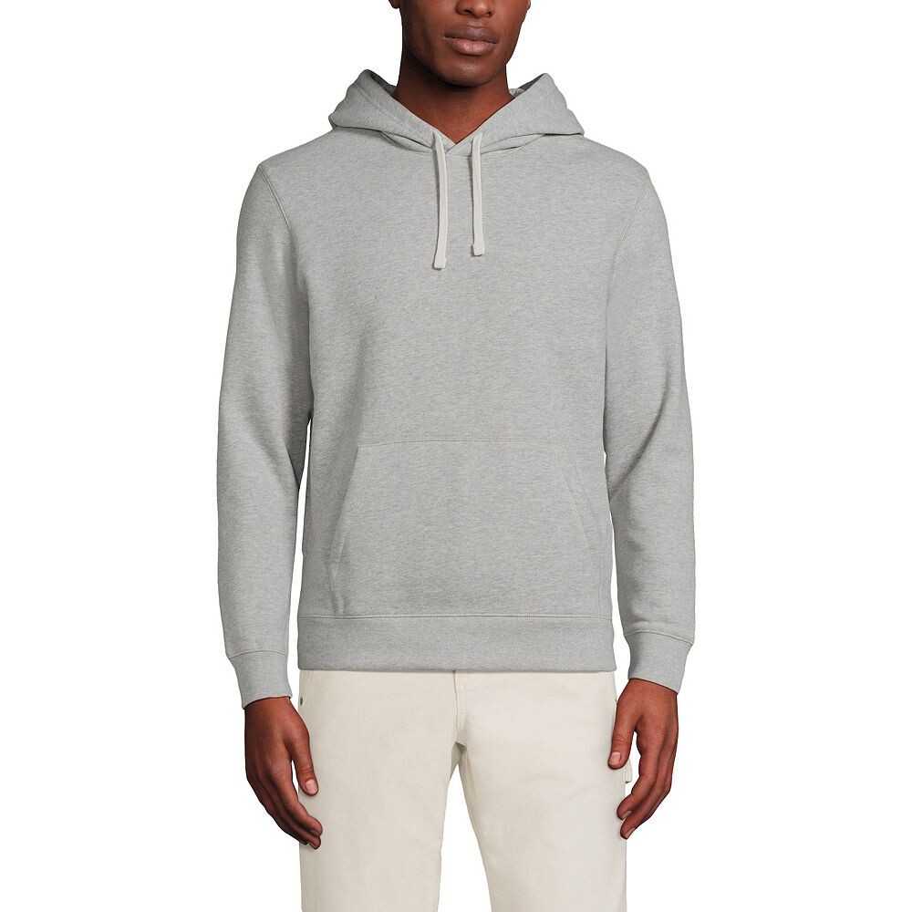 

Пуловер с капюшоном Big & Tall Lands' End Serious Sweats, цвет Gray Heather