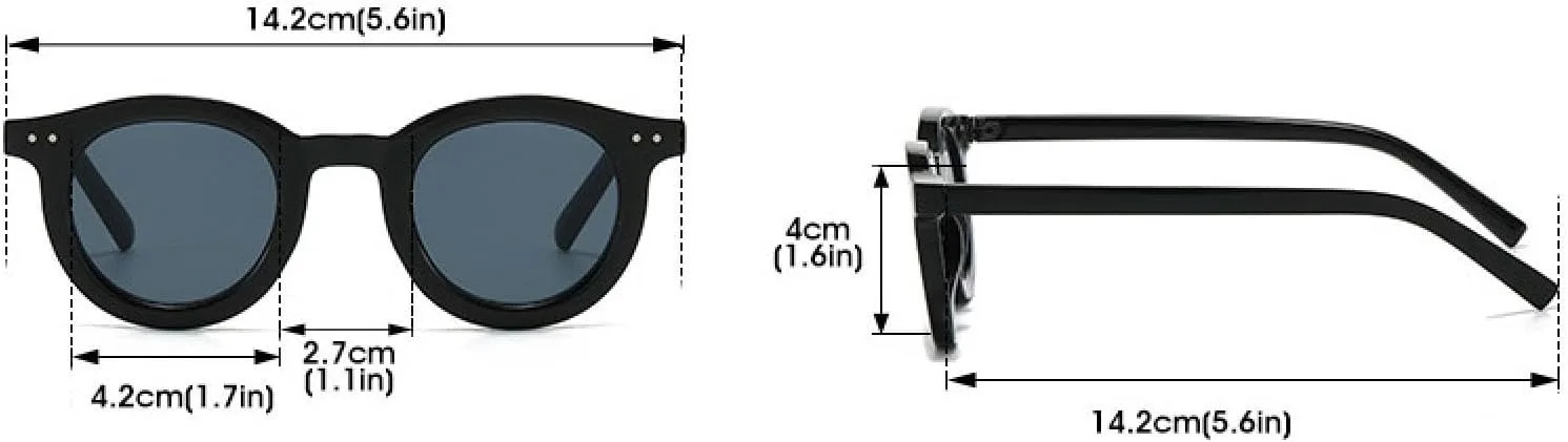 

Солнцезащитные очки с защитой от УФ-излучения UV400 | Круглые, черные | Для женщин и мужчин | Для занятий спортом на открытом воздухе и вождения DSVIGF, Black-black