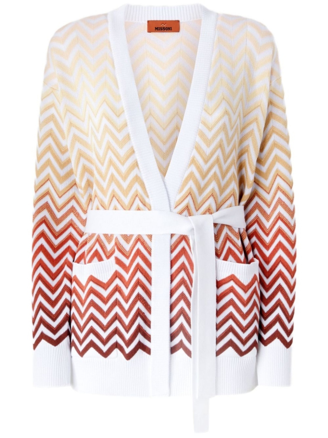 

Missoni кардиган с узором шеврон, нейтральный цвет