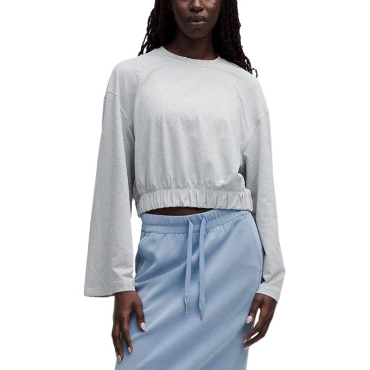 

Мягкий джерси расслабленный коллекции свитшот women's Lululemon, светло-серый