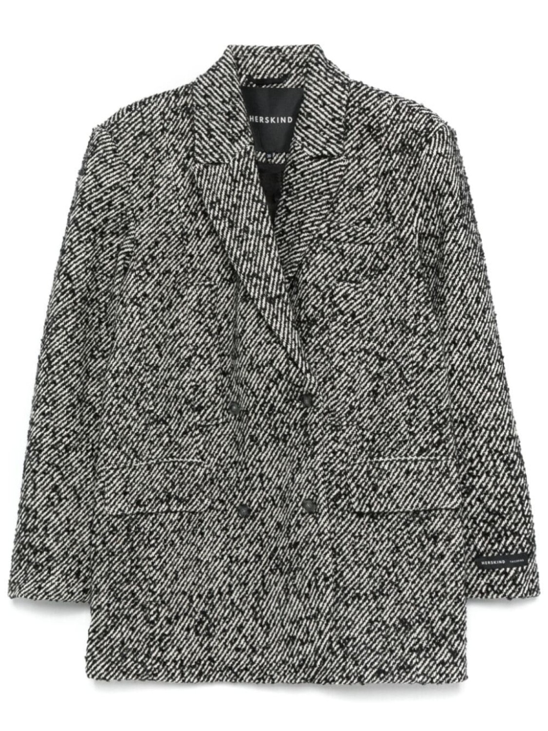 

HERSKIND ворсинчатое пальто, черный