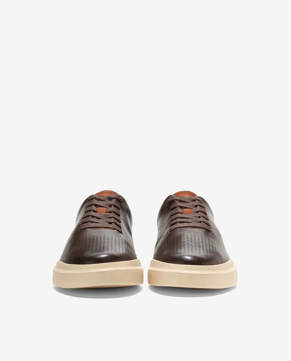 Легкие мужские кожаные кроссовки из перфорированной кожи Cole Haan, темно-коричневый — фото 2