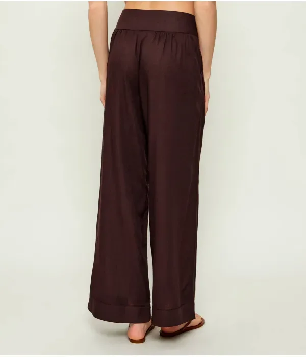 Брюки loose fit Emporio Armani, коричневый — фото 3