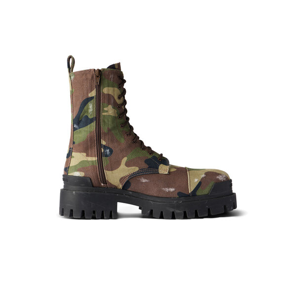 Кроссовки strike 20mm boots camo print 'dark green' Balenciaga, зеленый — фото 2