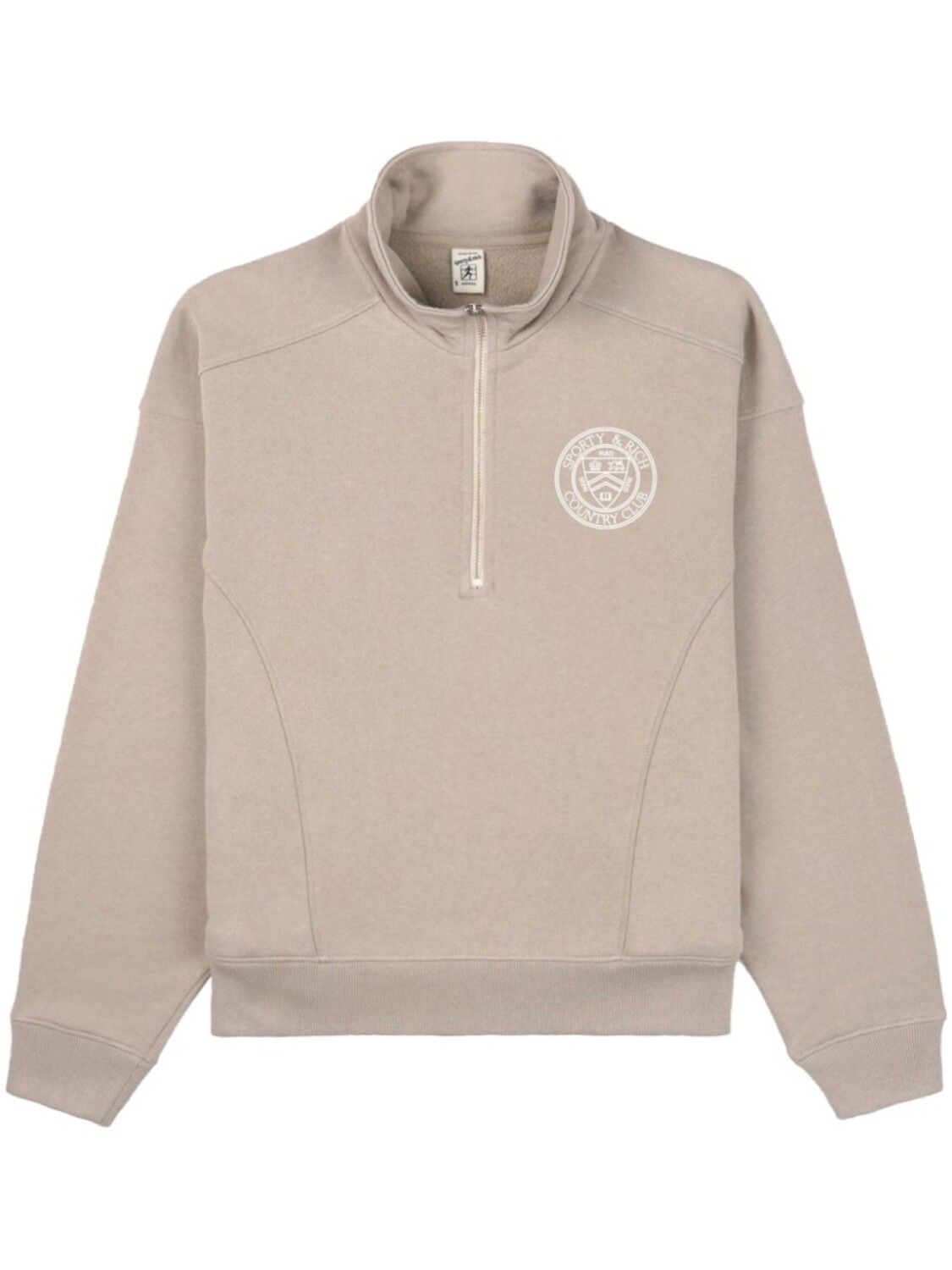 

Sporty & Rich хлопковая толстовка Paris Country Club, нейтральный цвет
