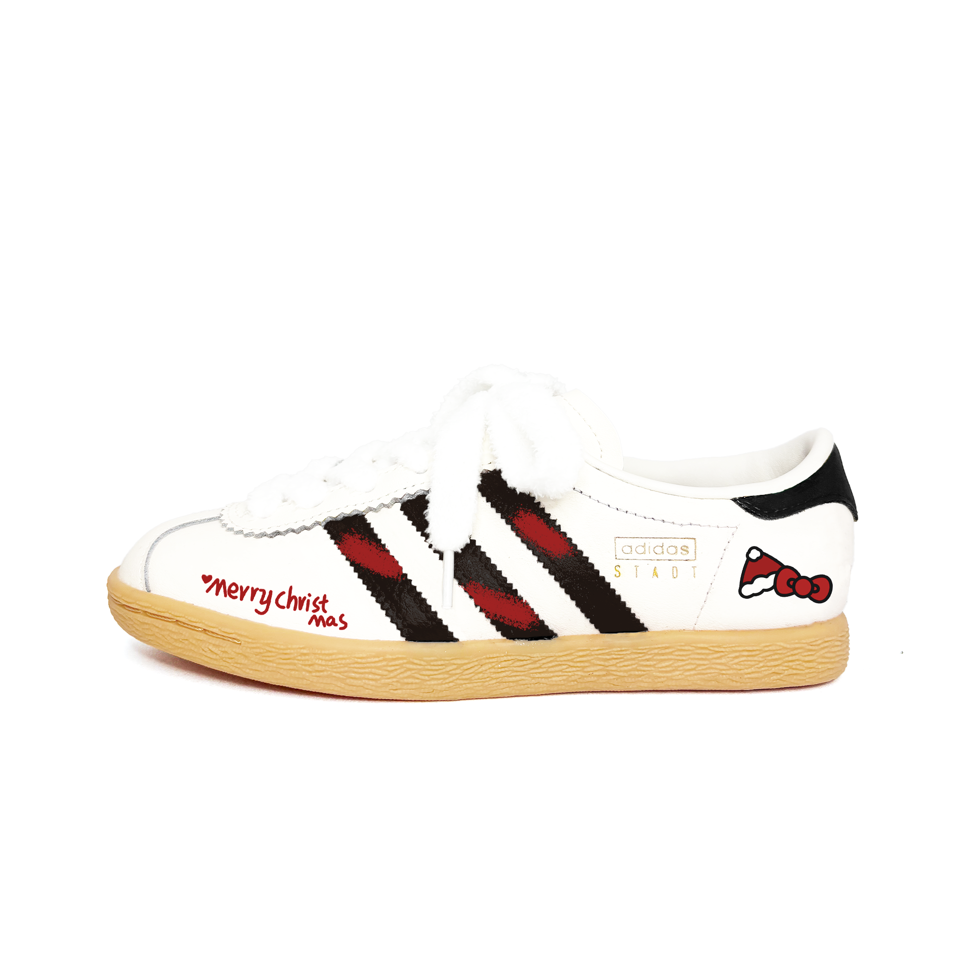 

Adidas Originals Stadt Keep The Hat Safe Abrasion Resistant Low top German Army Trainers Unisex Black White