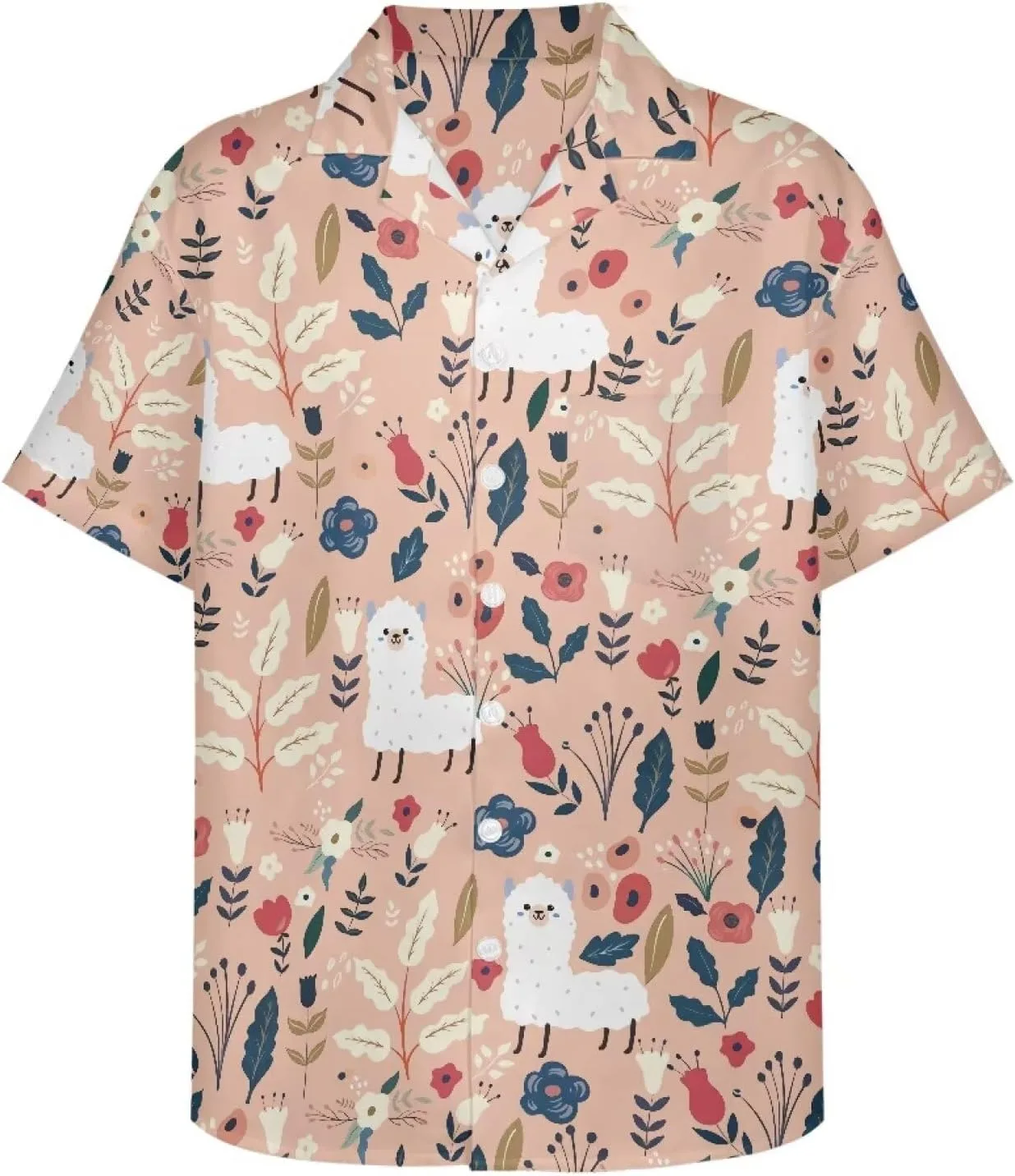 

Mens Short Sleeve Shirt Button Down Casual Hawaiian Beach Shirt Cupattern