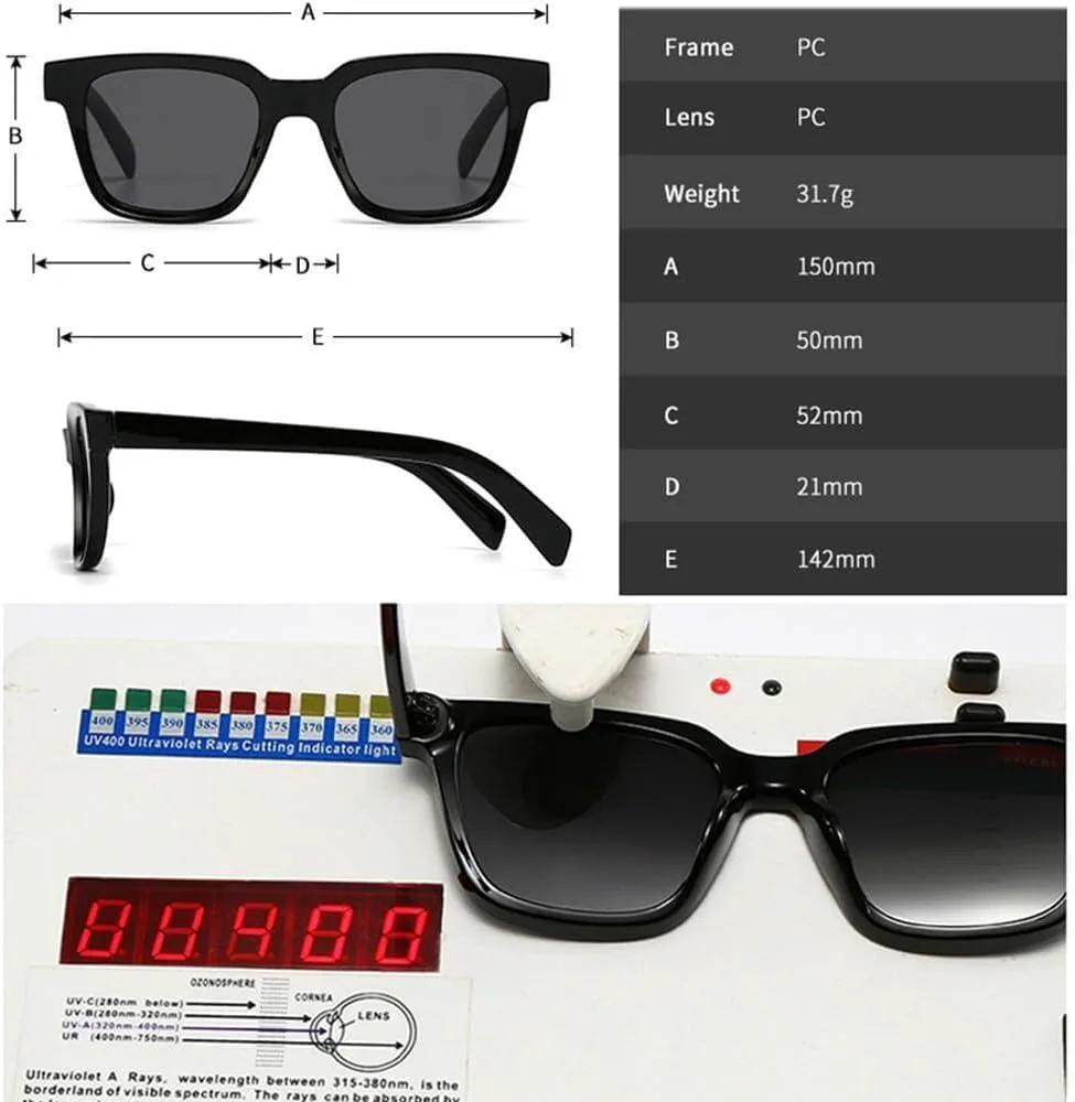 

Квадратные женские солнцезащитные очки, модные сине-зеленые оттенки, защита от ультрафиолета UV400; мужские солнцезащитные очки в стиле ретро-панк LXLHWN, Blue Tea