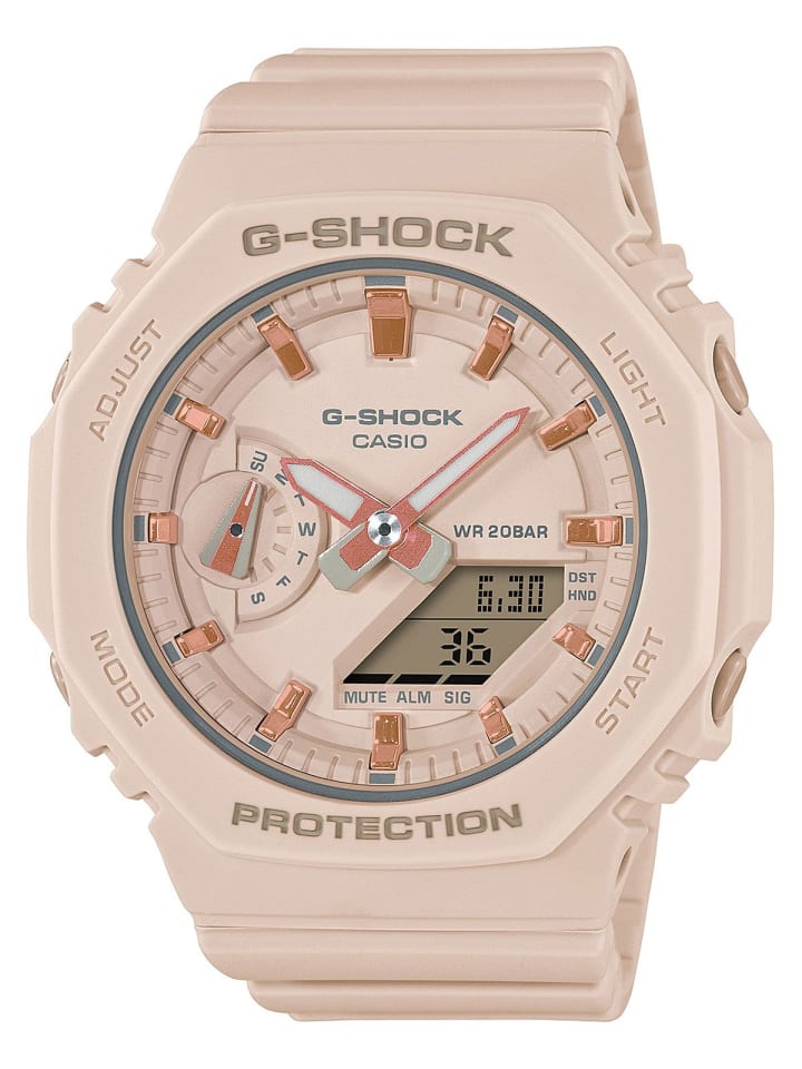 

Casio Женские часы G-Shock Classic Ana-Digi, бежево-кремовый цвет