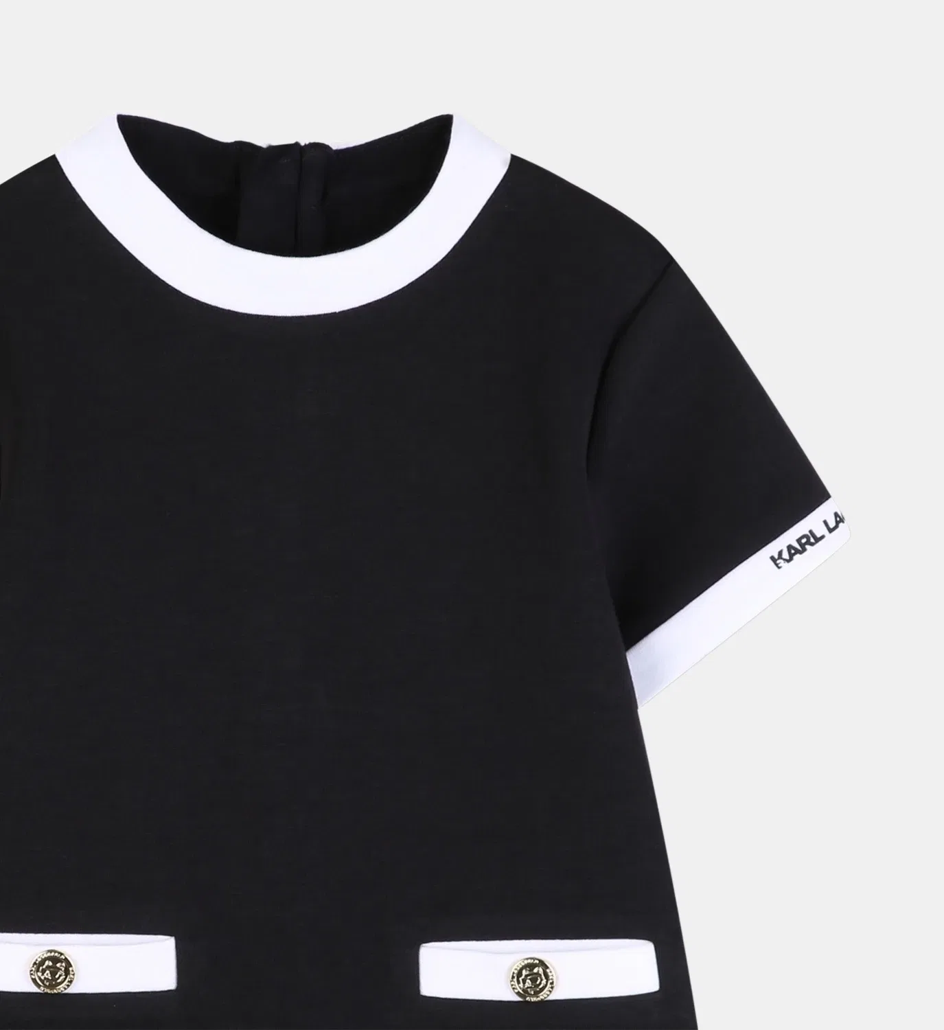 Платье с короткими рукавами Karl Lagerfeld Kids, черный — фото 3