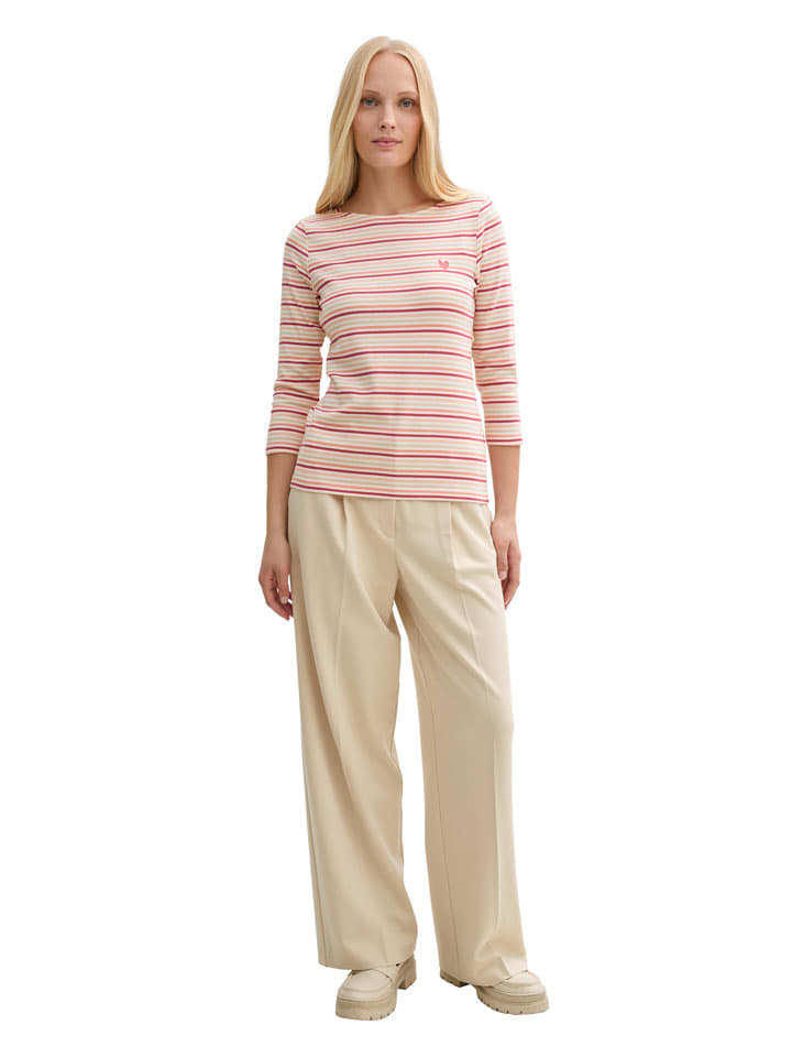 

Tom Tailor Футболка с длинными рукавами белого/бежевого/розового цвета