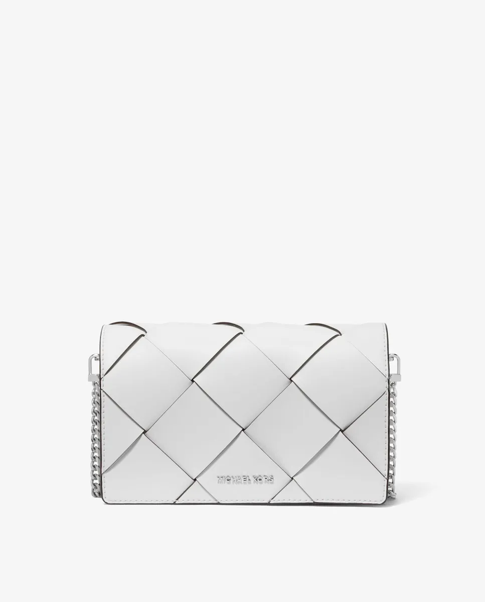 

Женская сумка через плечо из плетеной кожи Jet Set Michael Michael Kors, белый
