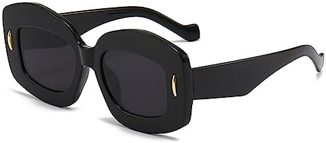 

Винтажные солнцезащитные очки с заклепками для женщин, прямоугольные, с толстой зеленой оправой, солнцезащитные очки для мужчин, прямоугольные солнцезащитные очки для женщин MTZJH, C1