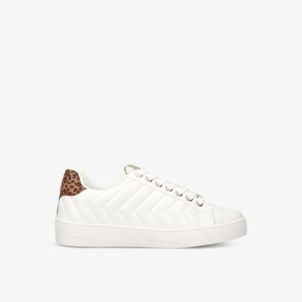 

Веселые стеганые низкие кроссовки из искусственной кожи Carvela, белый