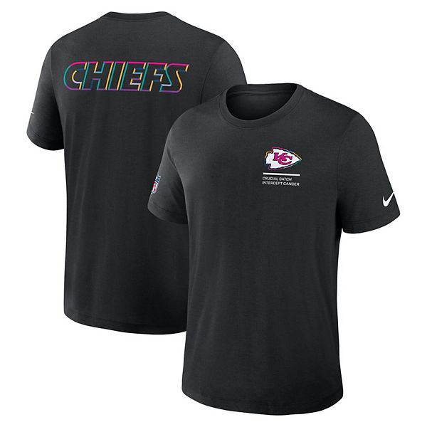 Мужская черная футболка kansas city chiefs tall 2025 nfl crucial catch tri-blend dri-fit Nike — фото 4