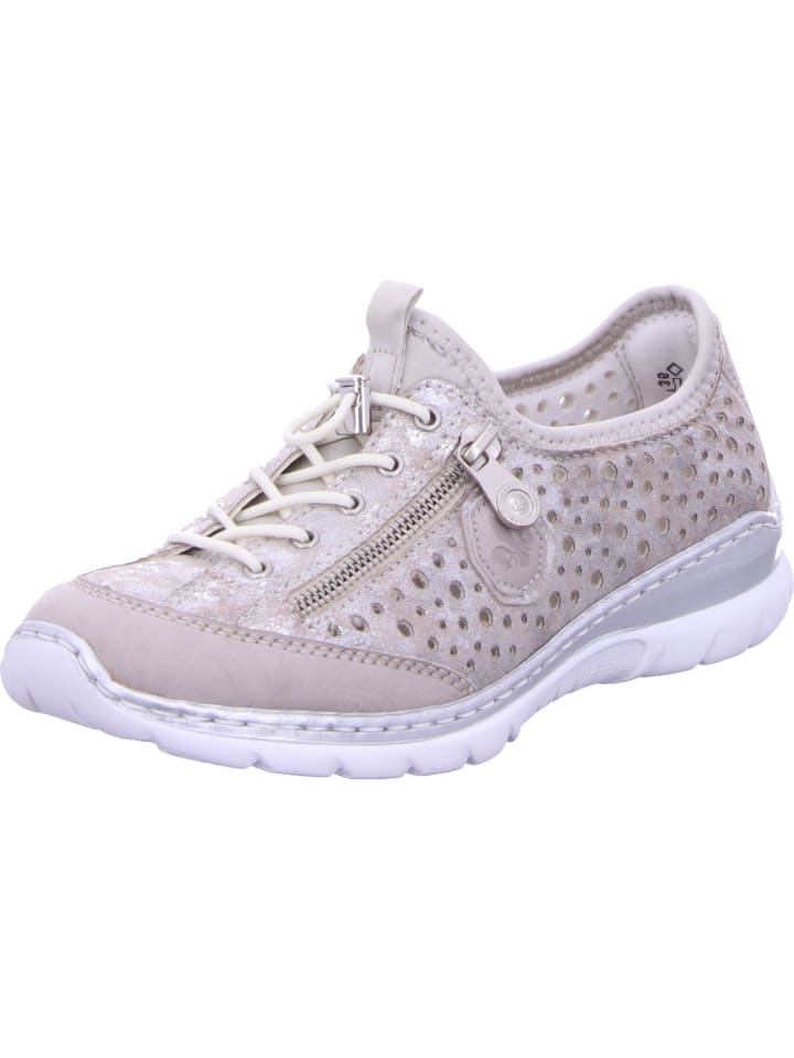 Элегантные туфли на шнуровке rieker, цвет ice/rose-metallic/perlclo
