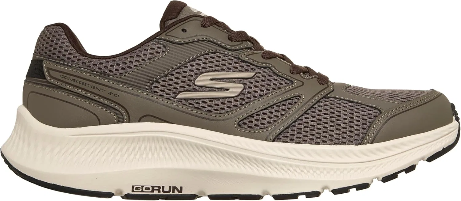 Мужские кроссовки Skechers Go Run Consistent 2.0 Mapleton, Brown Leather Textile — фото 4