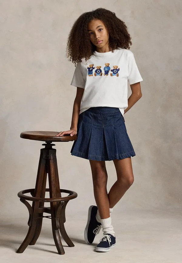 Футболка из хлопкового трикотажа с логотипом polo bear, принт 714y. Polo Ralph Lauren, White — фото 3