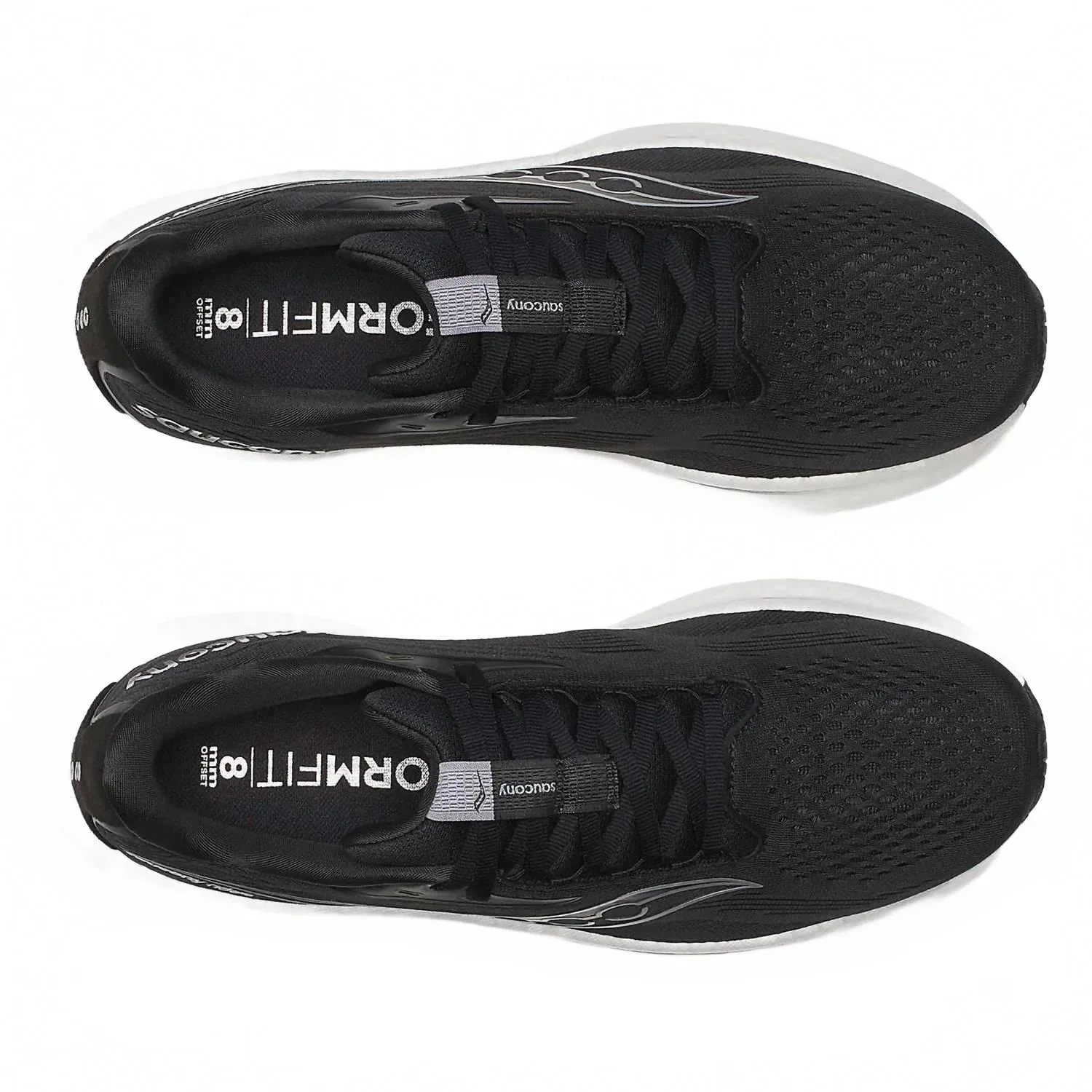 SAUCONY Мужские беговые кроссовки Ride 18, черно-белые — фото 3