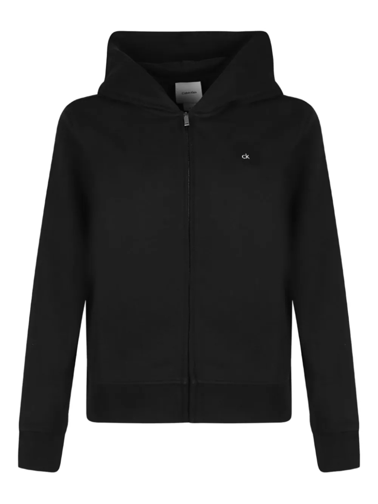 

Хлопковая толстовка с капюшоном и вышитым логотипом Calvin Klein, черный