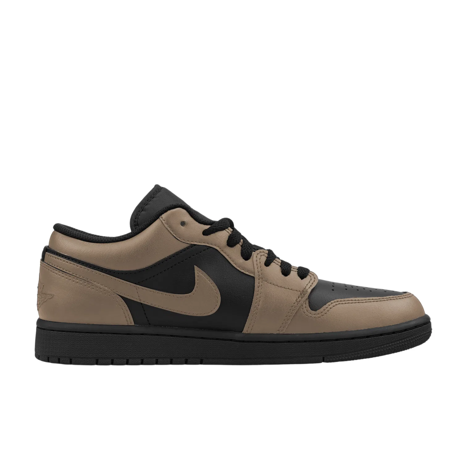 Кроссовки баскетбольные из кожи Jordan Air 1 Low Brown Black — фото 4