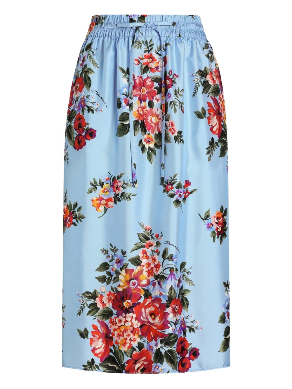 

Юбка с цветочным принтом Dolce & Gabbana, синий