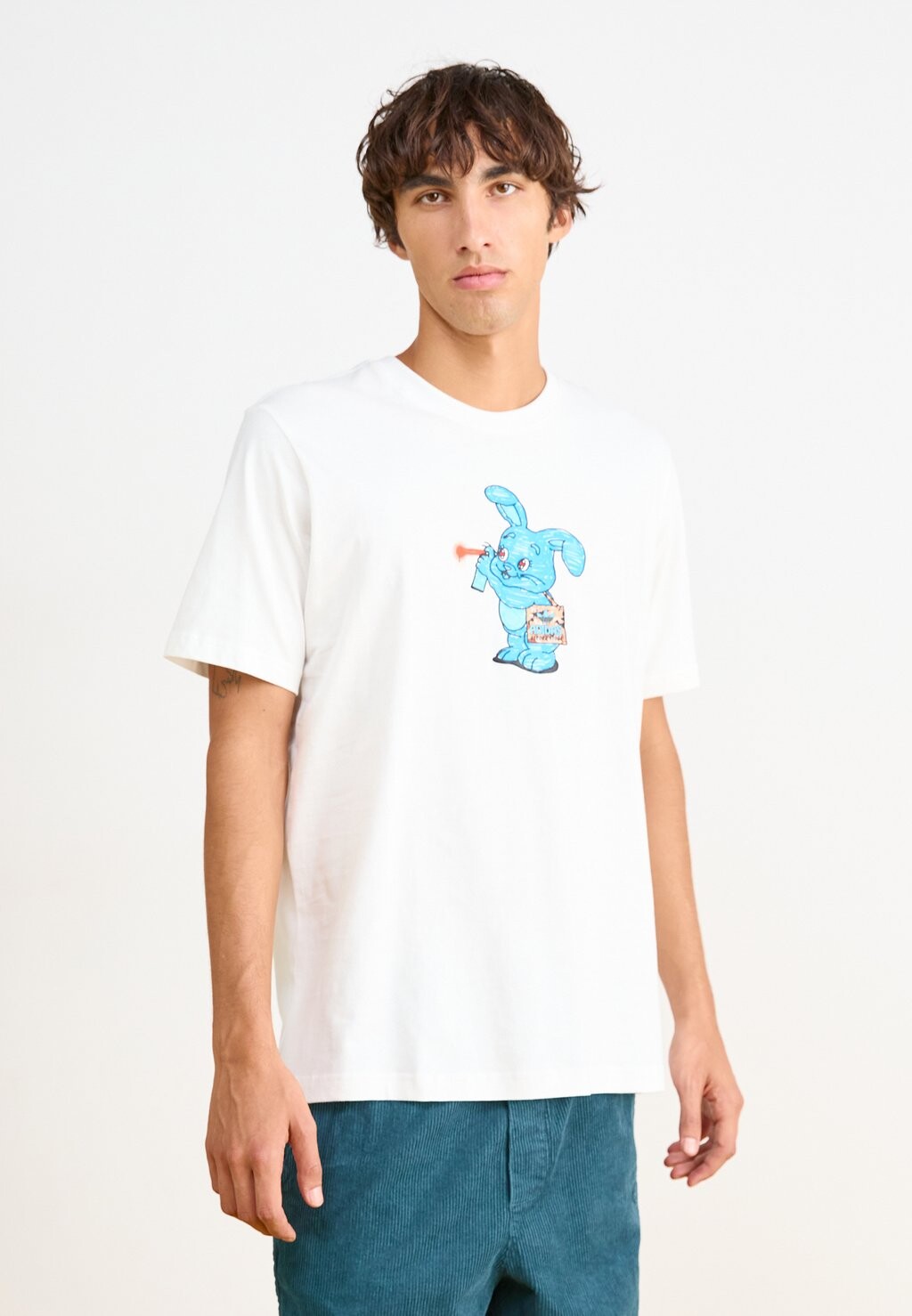 

Футболка с принтом TS FASHION BUNN adidas Originals, белый