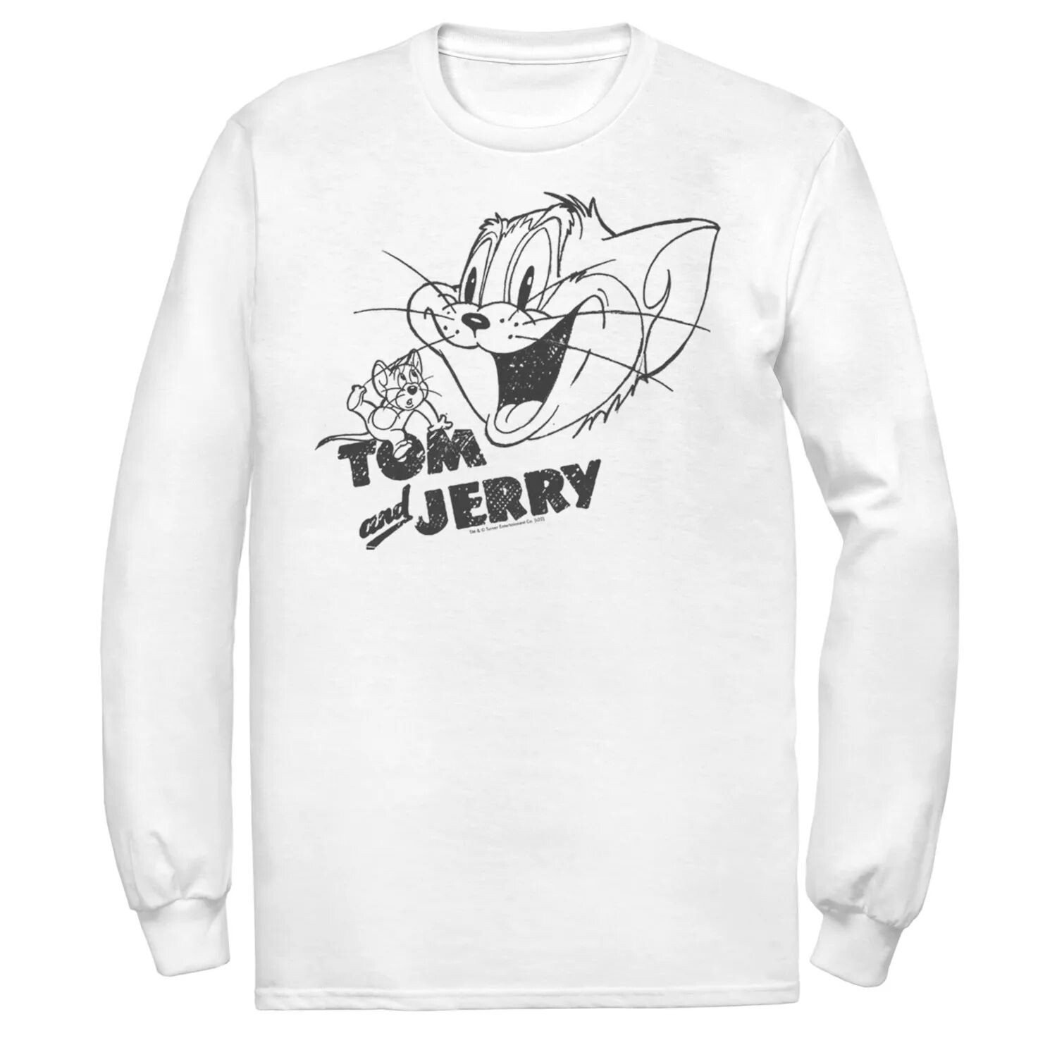 

Мужская футболка с логотипом Tom And Jerry Line Art Portrait Licensed Character