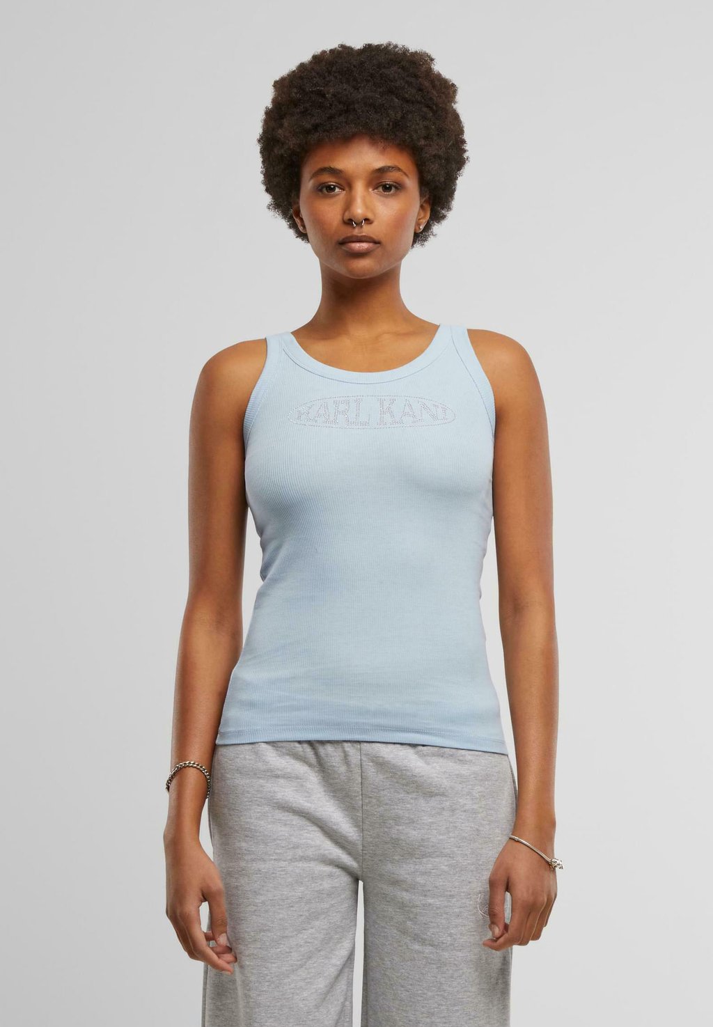 

Топ RHINESTON TANK Karl Kani, светло-голубой