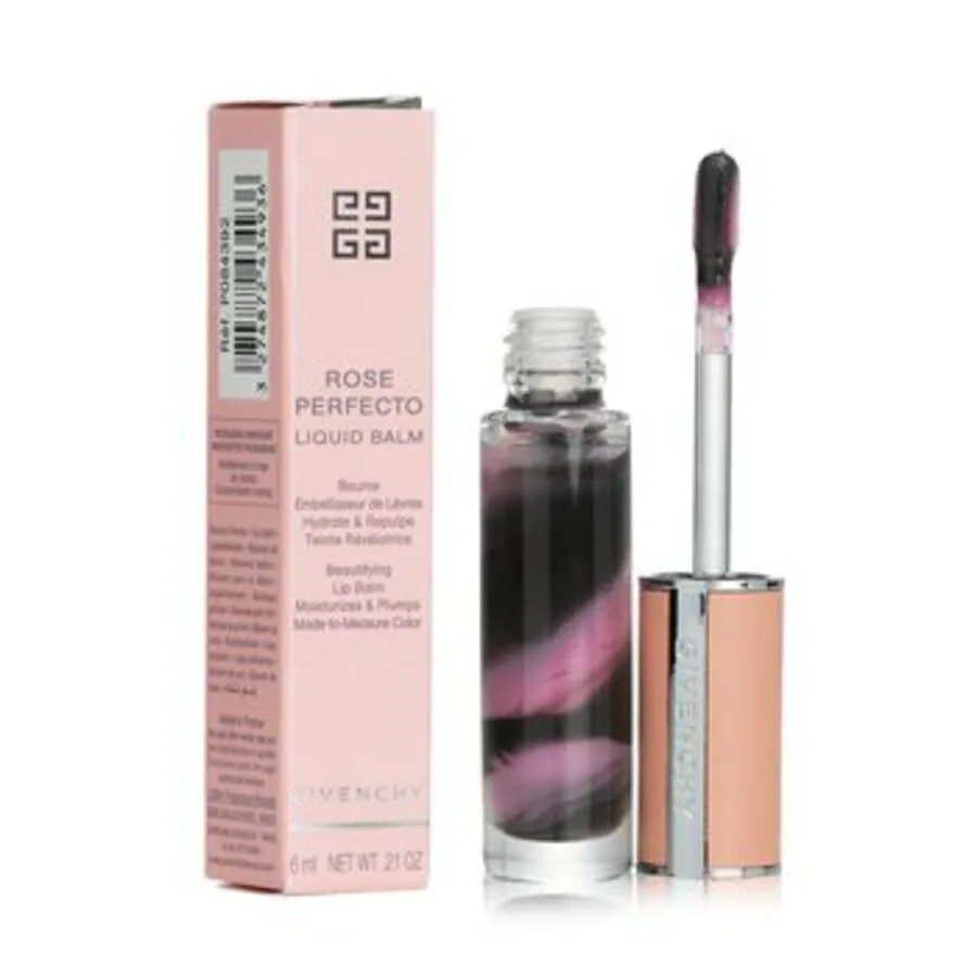 Жидкий бальзам для губ Givenchy Ladies Rose Perfecto 0.21 унции # 011 Black Pink Makeup 3274872434936, черный — фото 2