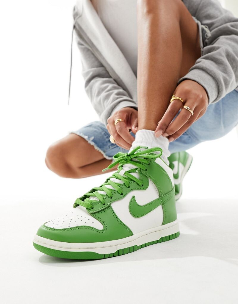 

Зеленые кроссовки Nike Dunk High, Зеленый, Зеленые кроссовки Nike Dunk High