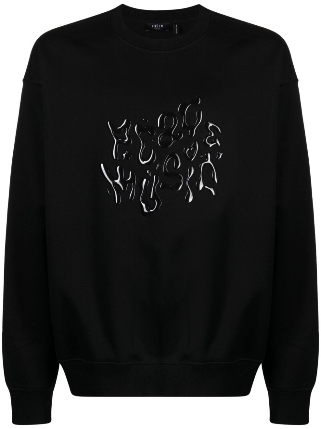 

Five Cm embossed-lettering cotton-blend sweatshirt, черный