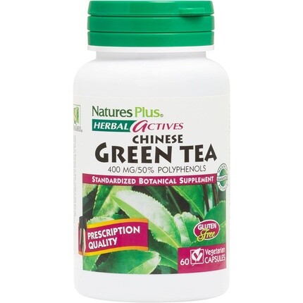 

NaturesPlus Herbal Actives китайский зеленый чай 60 веганских капсул 400 мг Nature's Plus