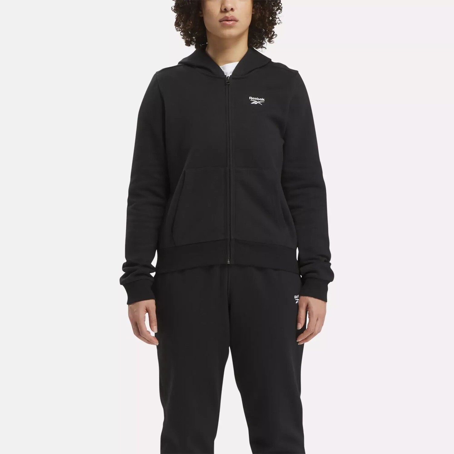 

Флисовая толстовка с молнией во всю длину Identity Small Logo Reebok, черный