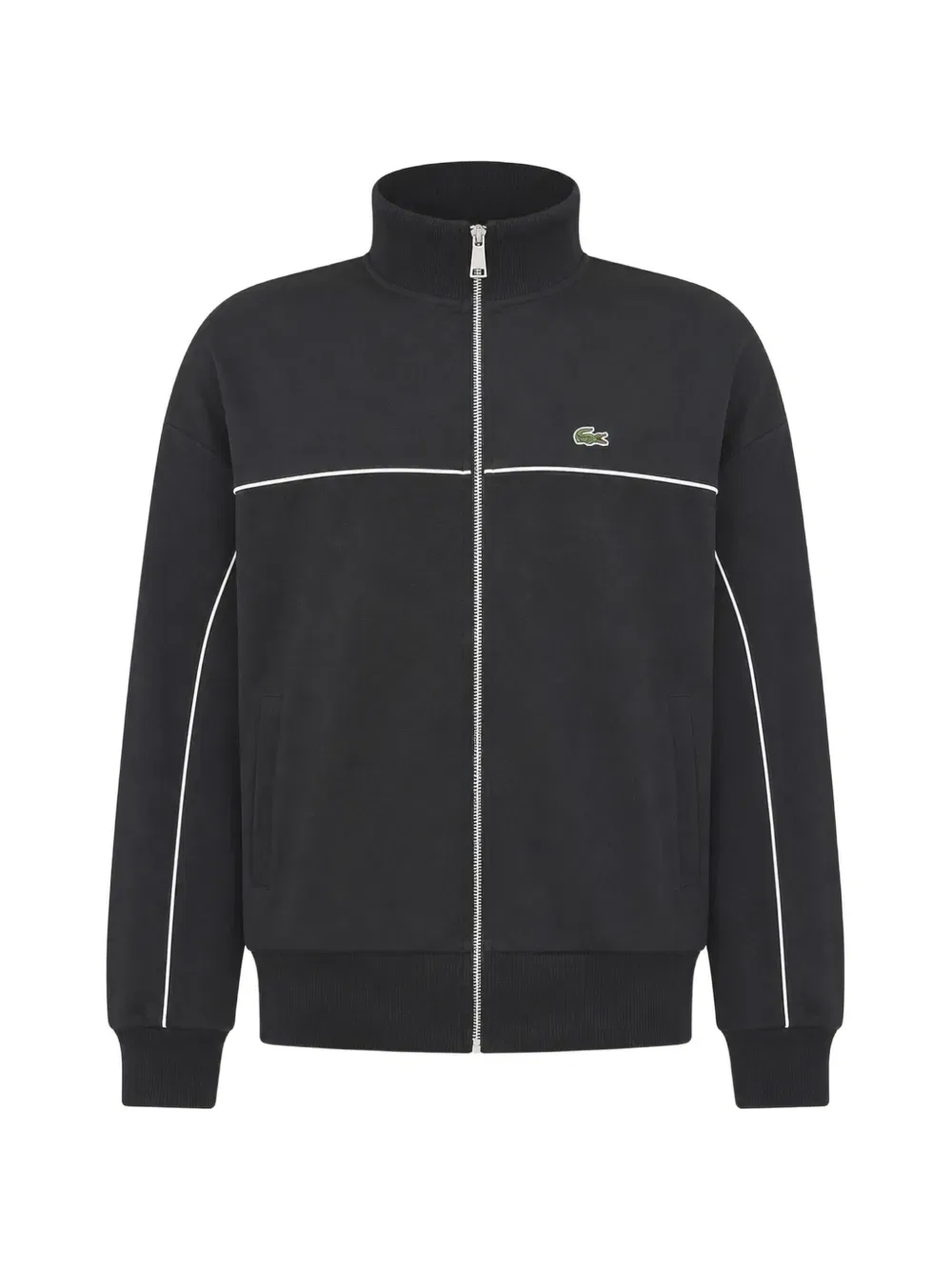Толстовка с вышитым логотипом и застежкой-молнией Lacoste, черный