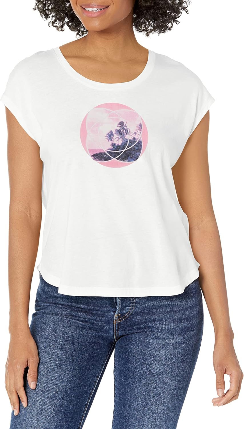

Columbia Womens Bluebird Days Modern футболка с коротким рукавом, White/Meditation Isle Graphic