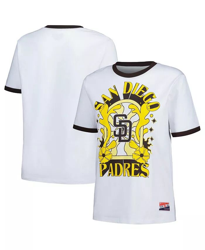 

Женская белая футболка San Diego Padres с надписью Ringer Oversize New Era