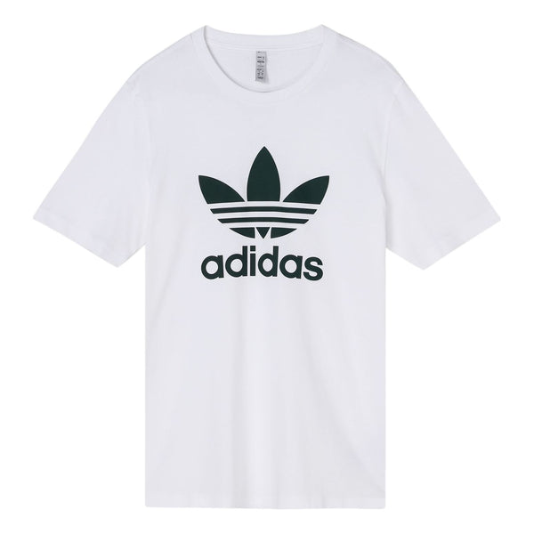 

Футболка Men's adidas originals Trefoil Large Logo Printing Round Neck Short Sleeve White T-Shirt, белый