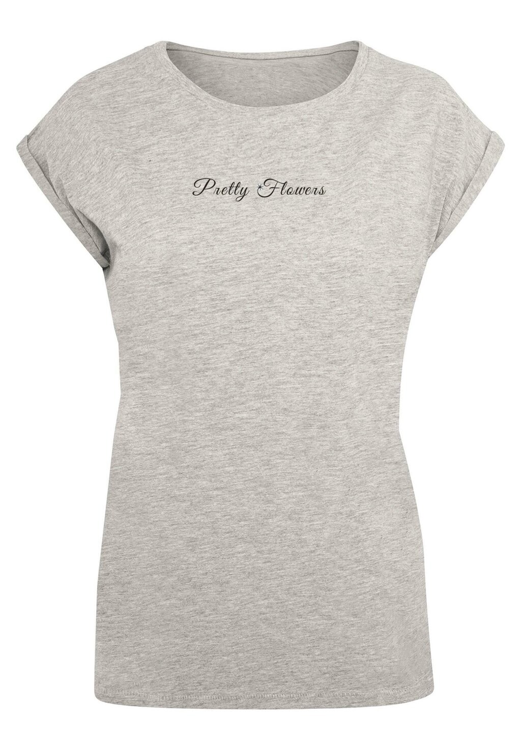 

Футболка с принтом PRETTY FLOWERS EXTENDED SHOULDER Merchcode, серый