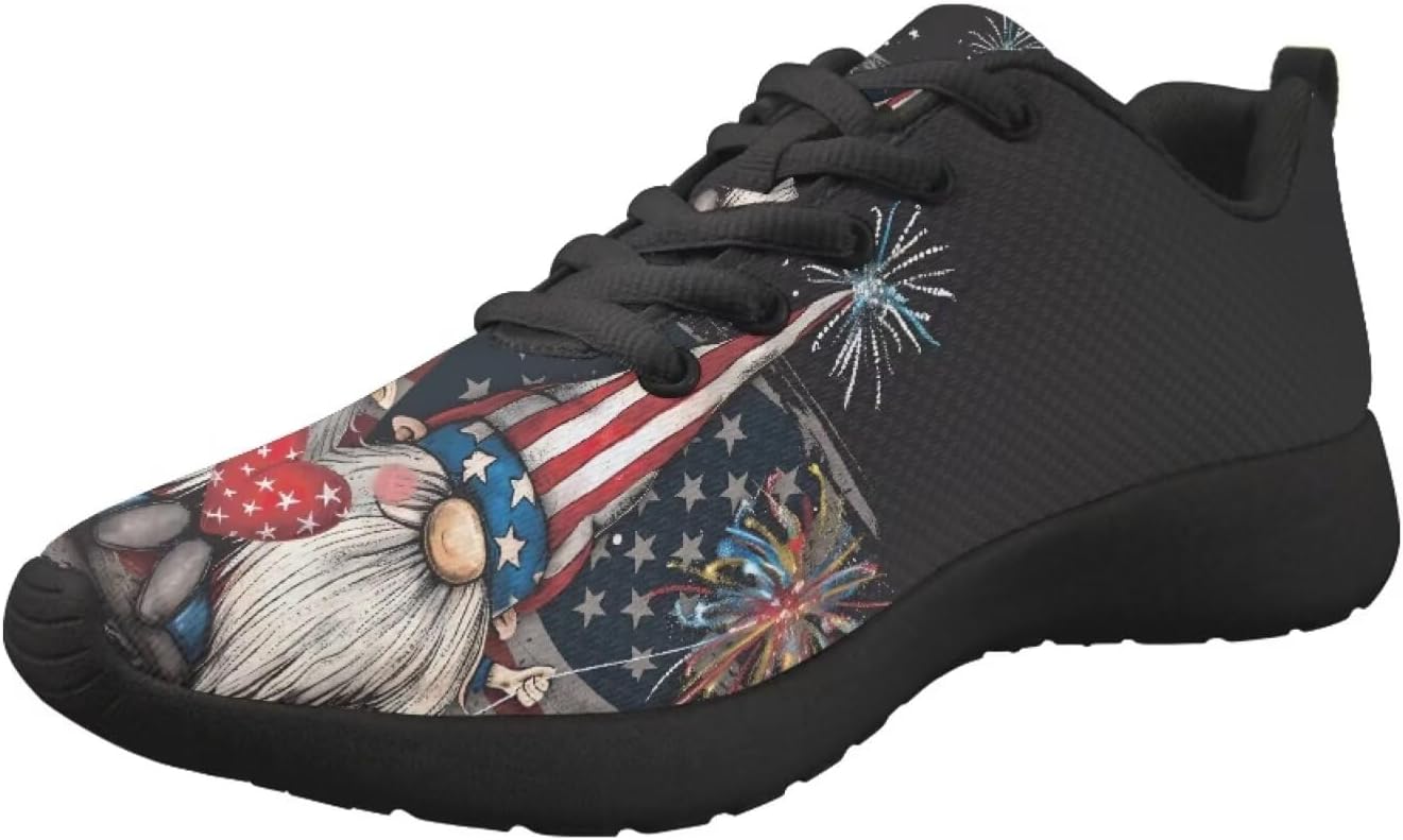 

Кроссовки chaqlin Fashion для бега, модные мужские сетчатые тренеры для работы, путешествий, комфорта, фитнеса и спортзала, Gnome America Flag