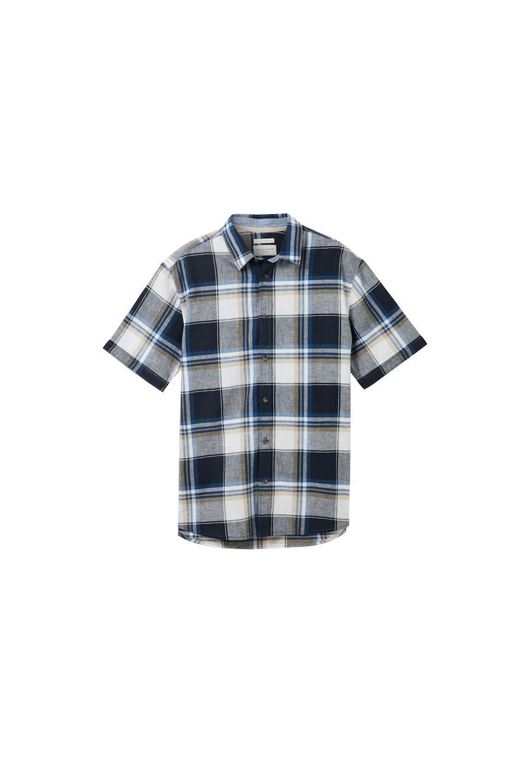 

Рубашка с коротким рукавом TOM TAILOR, цвет Navy Linen Check