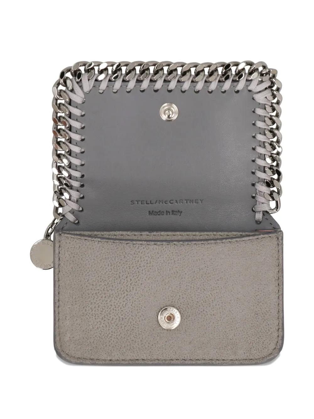 Маленький кошелек на цепочке falabella с клапаном STELLA MCCARTNEY, серый — фото 3