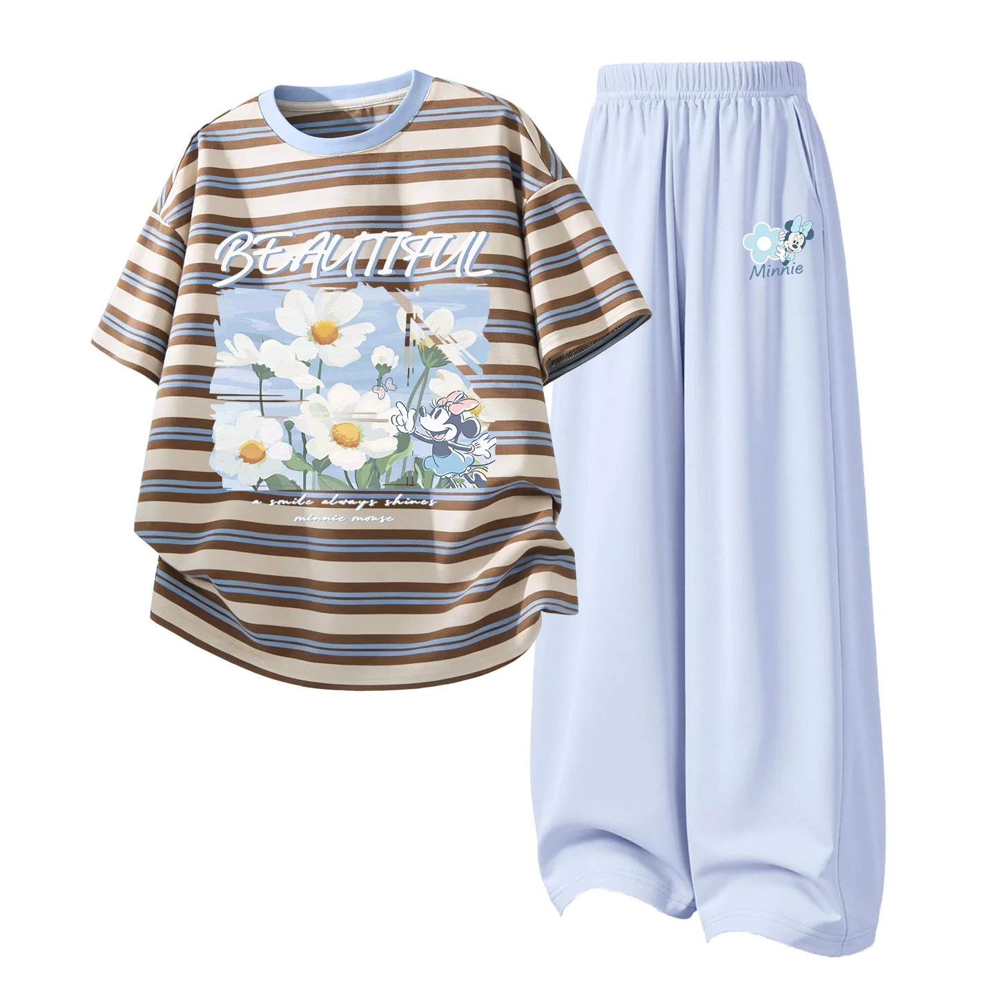 Спортивный костюм Disney Casual Sportswear 2 Piece Set в цвете Daxia Flower Blue Coffee+Fresh K Breeze Blue