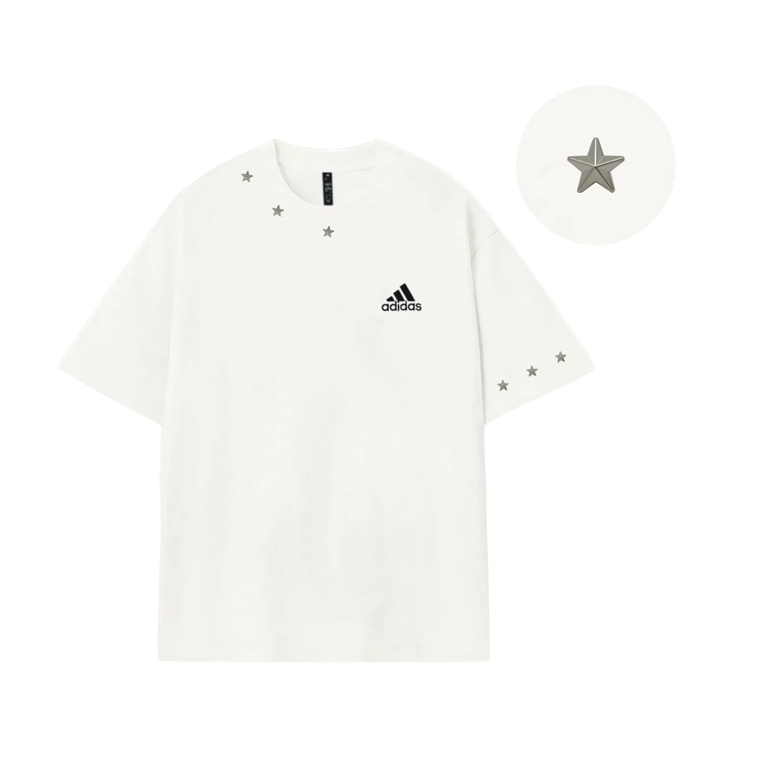 Футболка с принтом Adidas MUST HAVES белый — фото 4