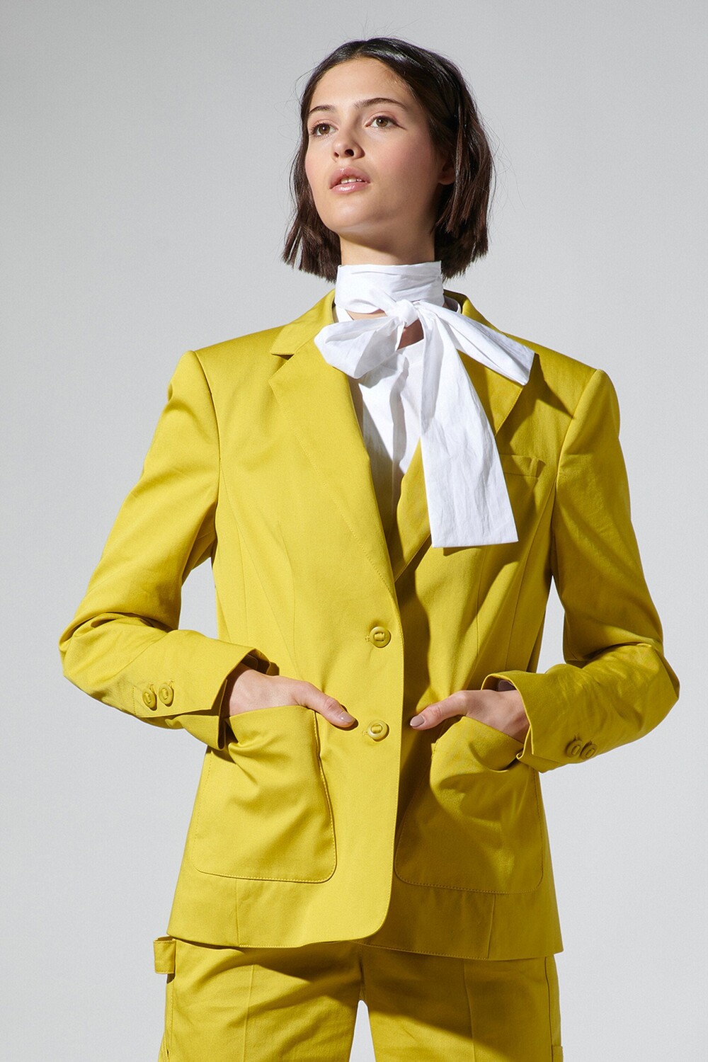 

Габардиновый пиджак LUISA CERANO, цвет acid yellow
