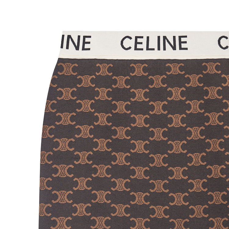 Юбка женская Celine, коричневый — фото 4
