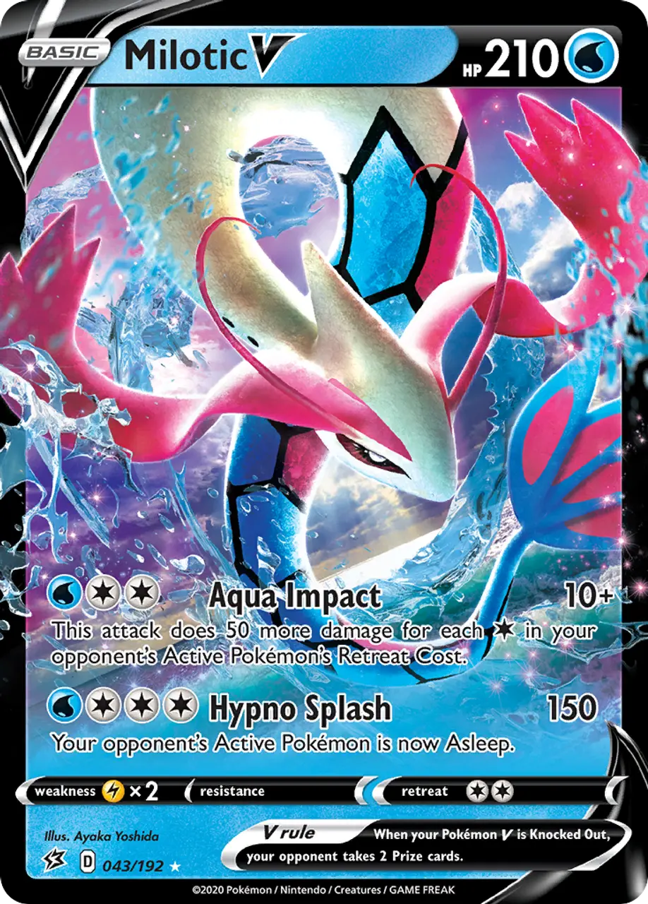 

Карточная игра Milotic V 43/192 - Rebel Clash Holofoil
