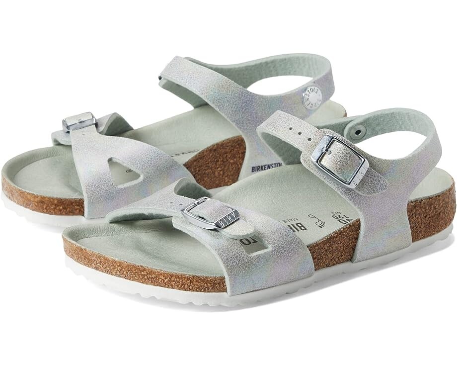 

Сандалии Birkenstock Rio Vegan, цвет Iridescent Matcha Microfiber