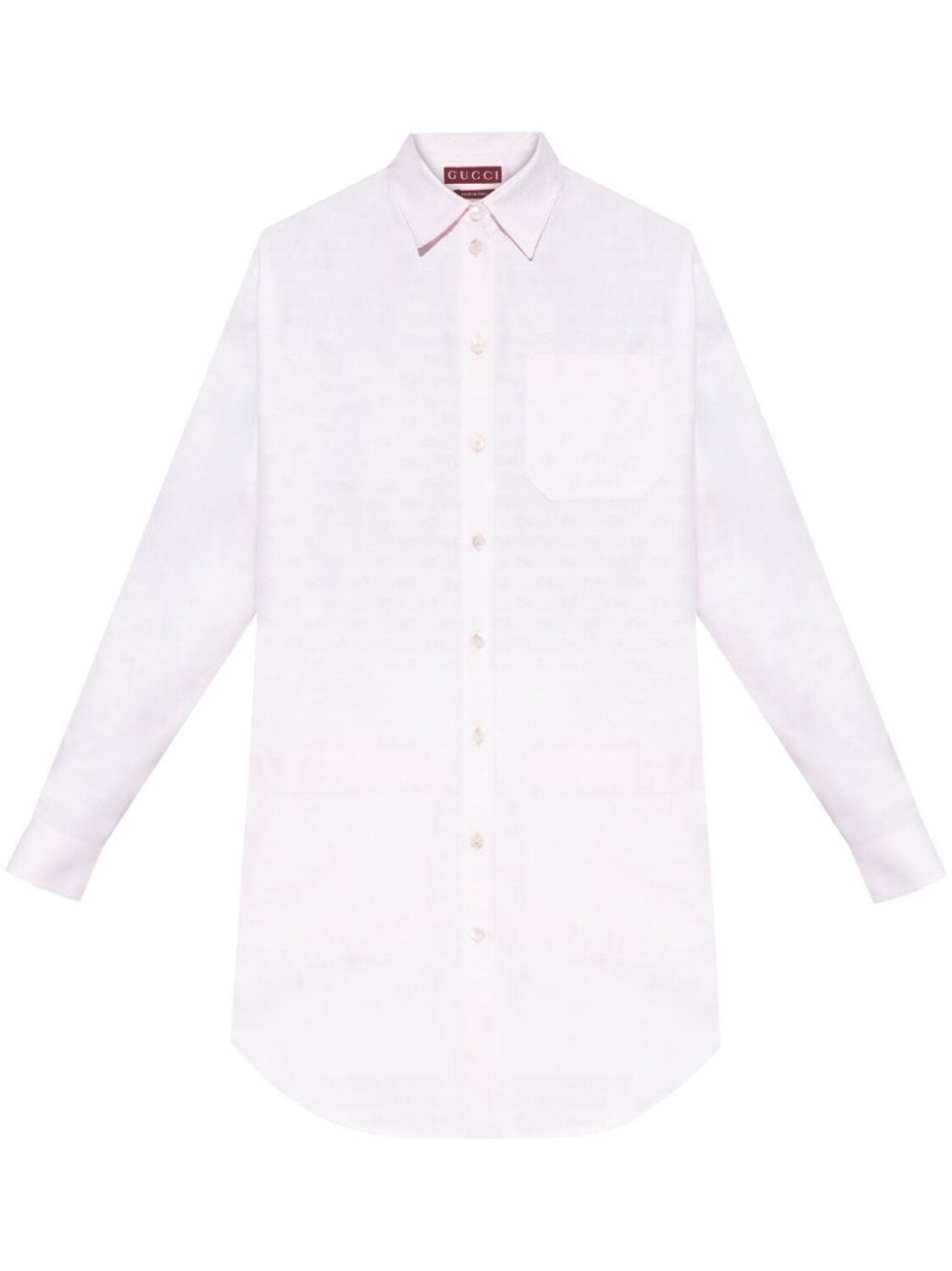 

Gucci рубашка из хлопка GG Supreme Oxford, розовый
