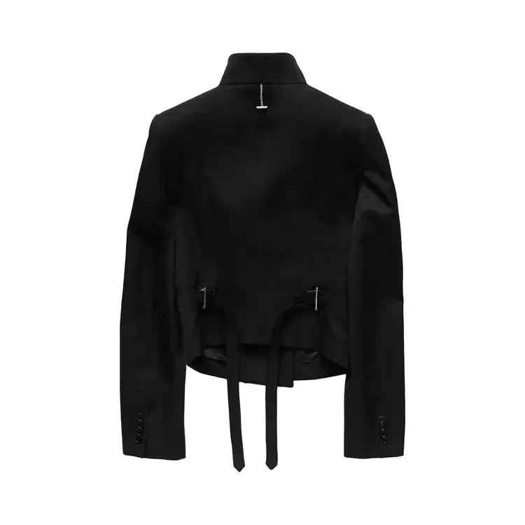Укороченный блейзер Alexander McQueen, черный